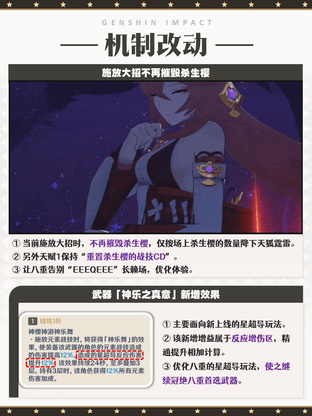 原神八重神子机制改动介绍