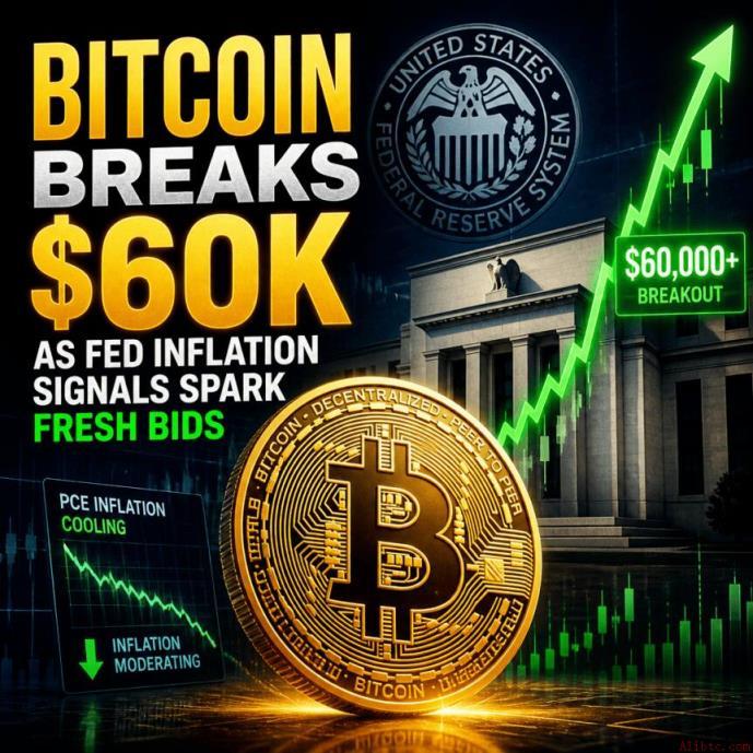 比特币突破6万美元，美联储通胀信号引发新一轮买盘