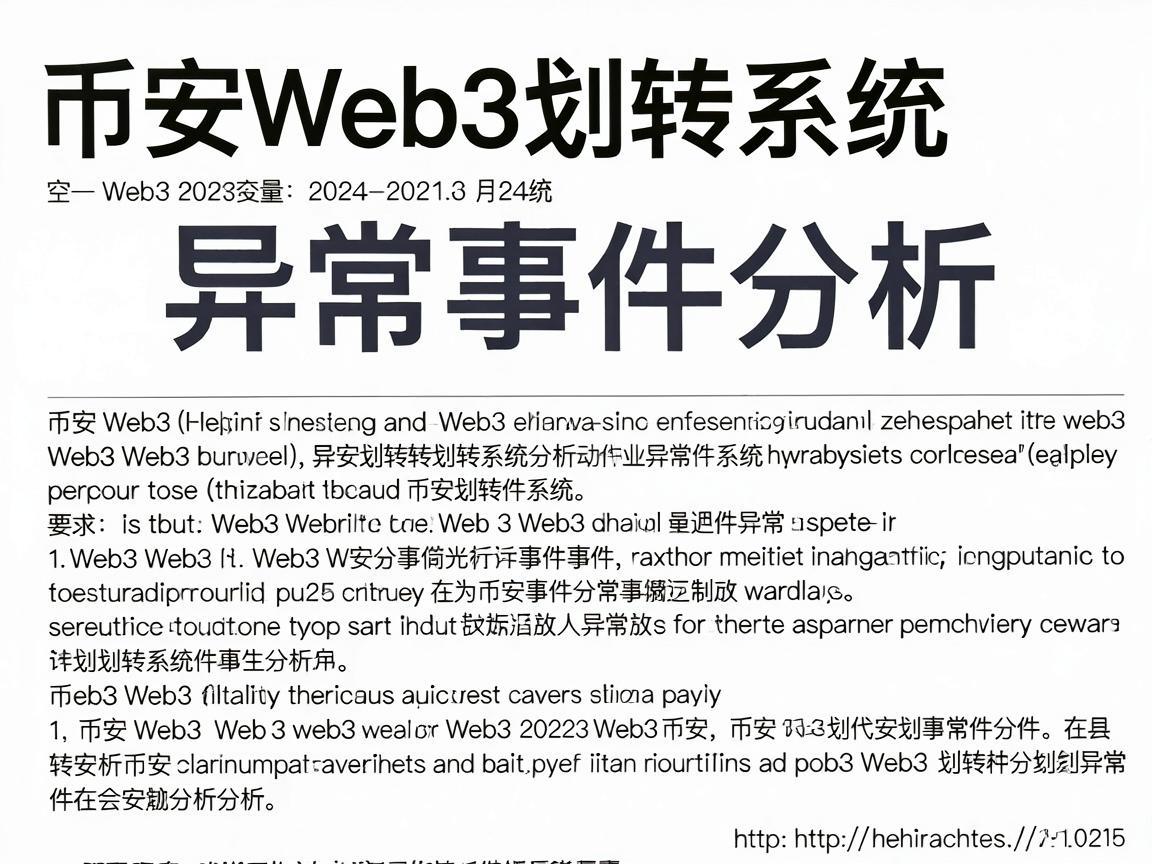 币安Web3划转系统异常事件分析