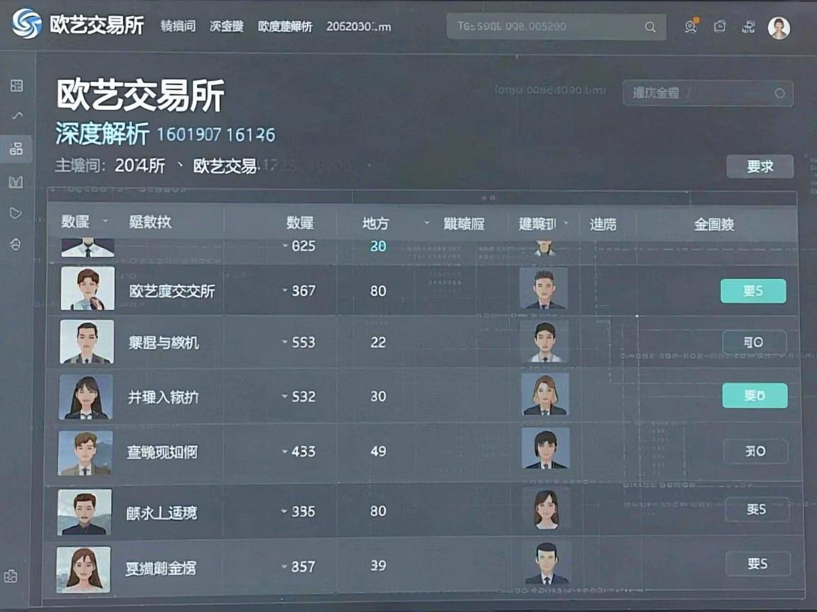 欧艺交易所界面深度解析