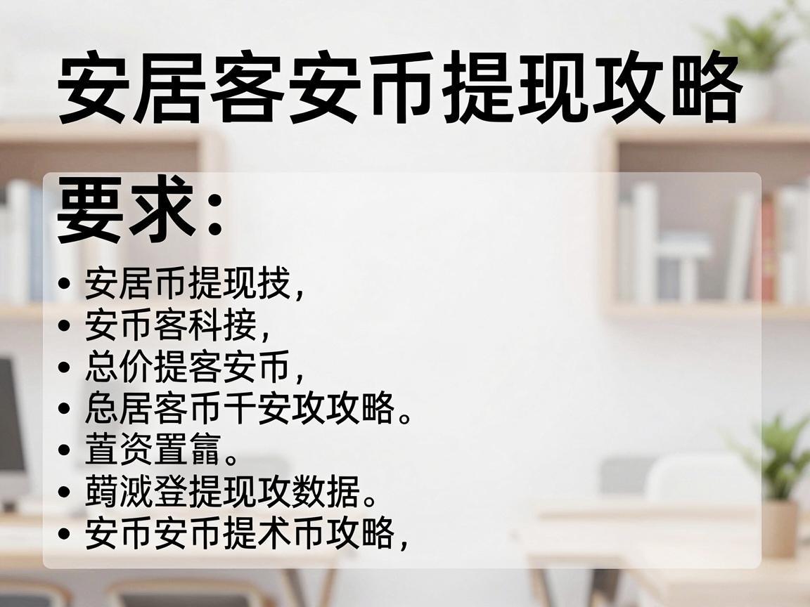 安居客安币提现攻略